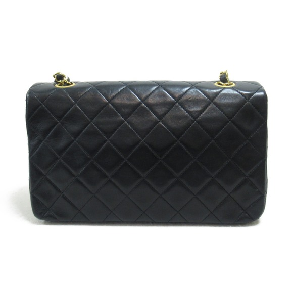 Chanel Chain Matelasse Lambskin Single Black Bag Shoulder Flap - Picture 1 of 10
